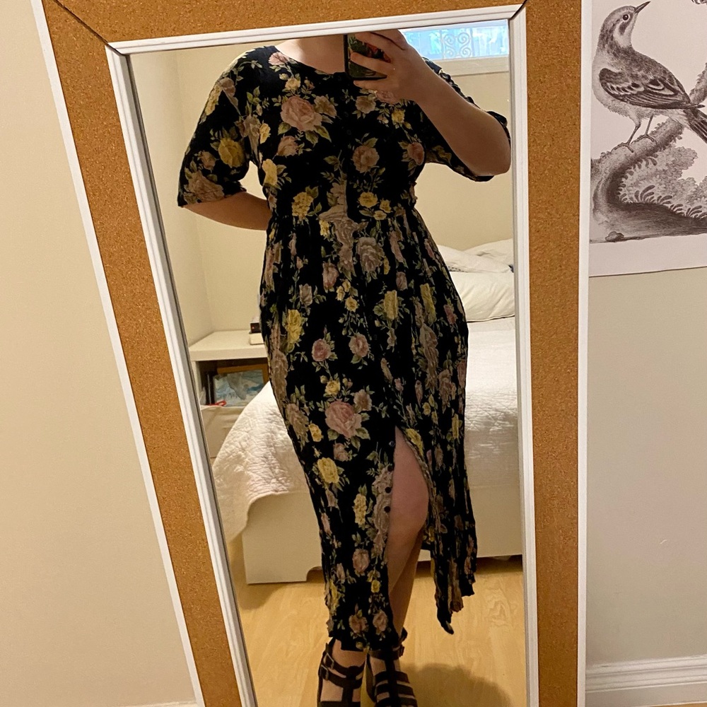 rose pattern dress